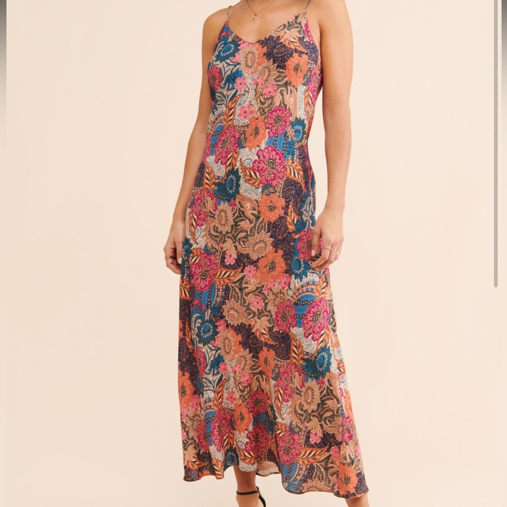 Kachel Floral Bias Slip Dress